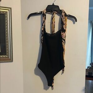 Free People Eyes For U Halter Bodysuit